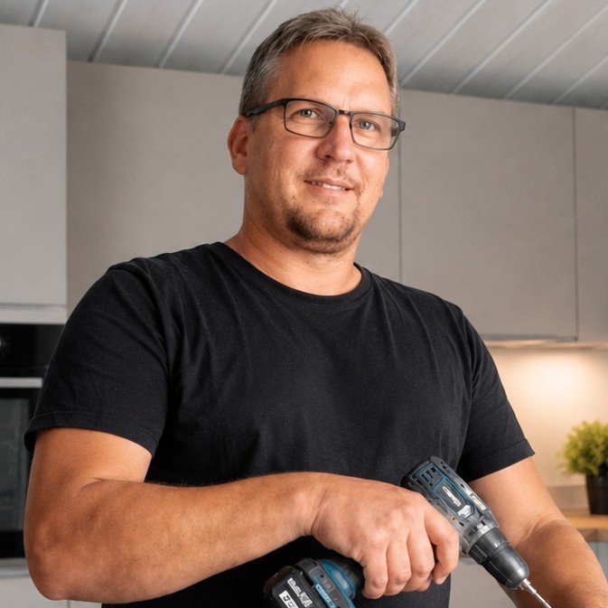 Herbert Stolz bei der Arbeit